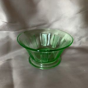 Vintage Green Depression Glass Dish